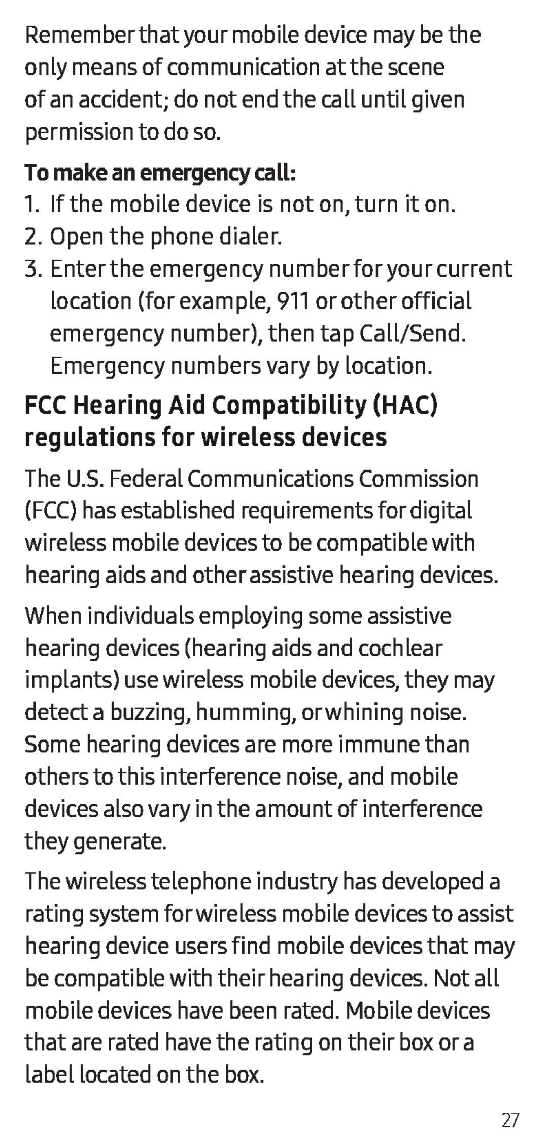 FCC Hearing Aid Compatibility (HAC) regulations for wireless devices Galaxy Note9 US Cellular