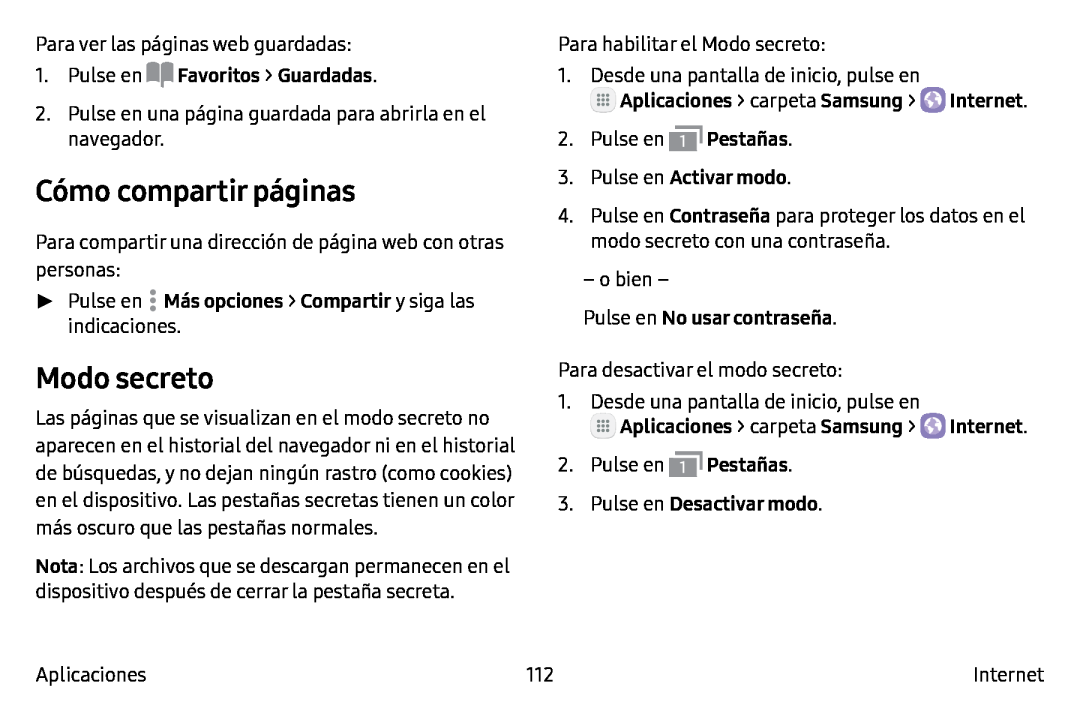 Cómo compartir páginas Galaxy Note7 AT&T