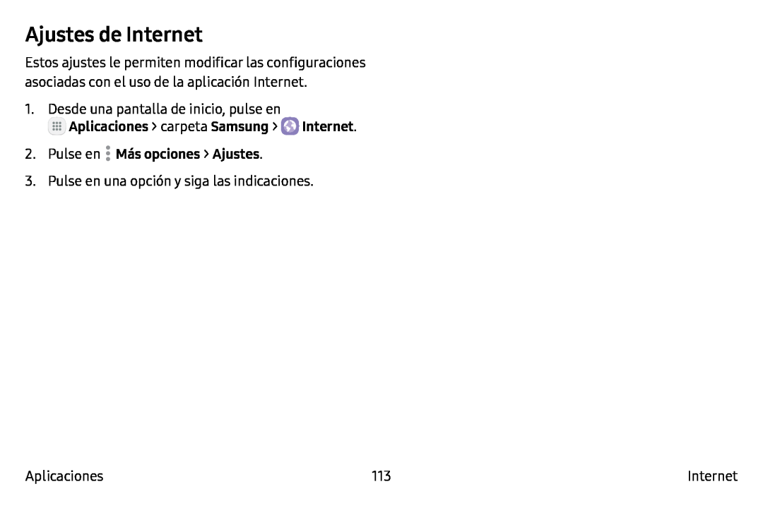 Ajustes de Internet Galaxy Note7 AT&T