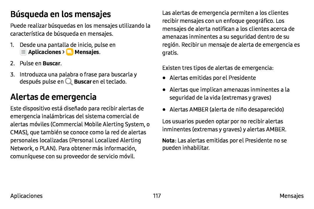 Alertas de emergencia Galaxy Note7 AT&T