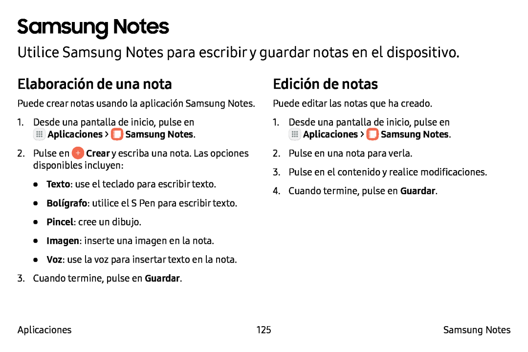 Utilice Samsung Notes para escribir y guardar notas en el dispositivo Galaxy Note7 AT&T