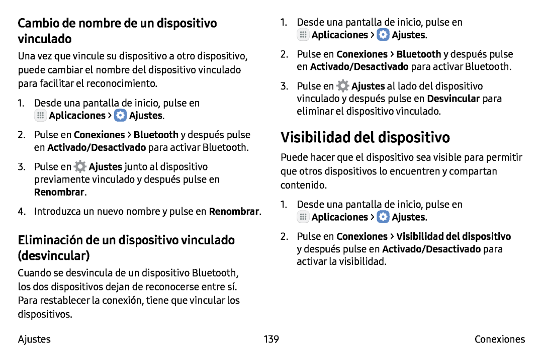 Eliminación de un dispositivo vinculado (desvincular) Galaxy Note7 AT&T