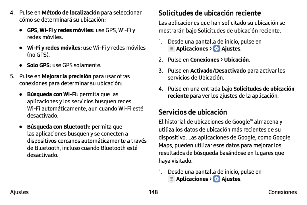 Servicios de ubicación Galaxy Note7 AT&T