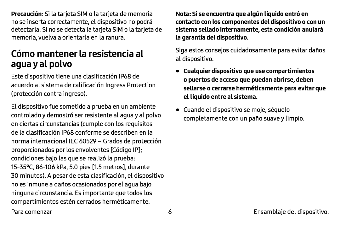 Cómo mantener la resistencia al agua y al polvo Galaxy Note7 AT&T