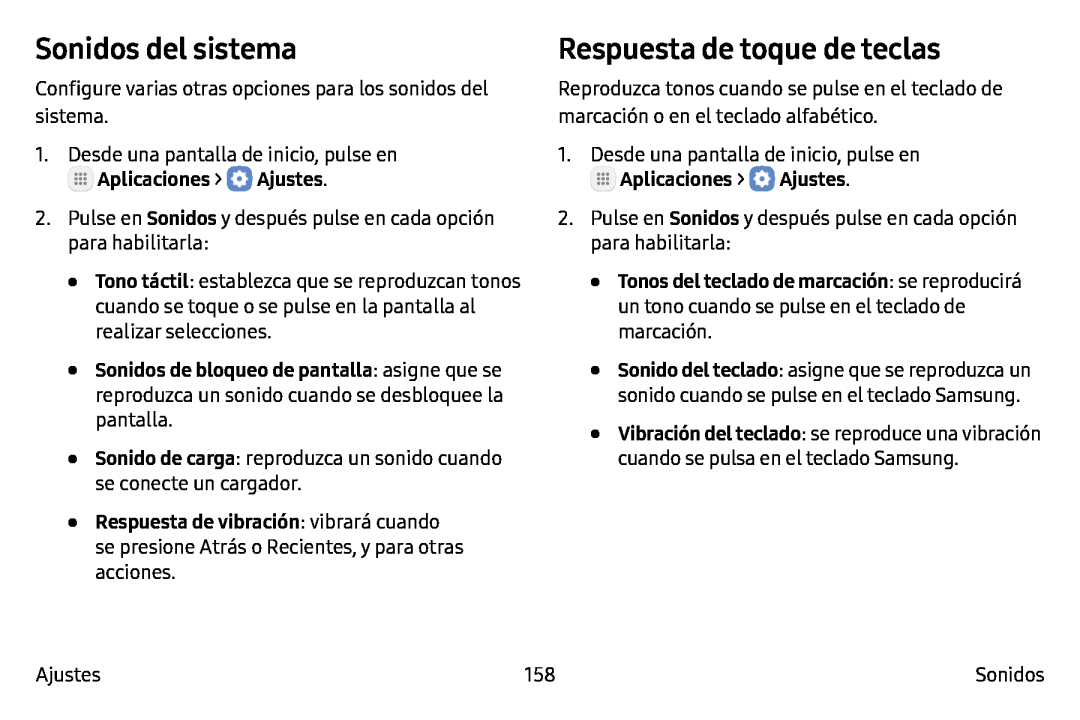 Respuesta de toque de teclas Galaxy Note7 AT&T