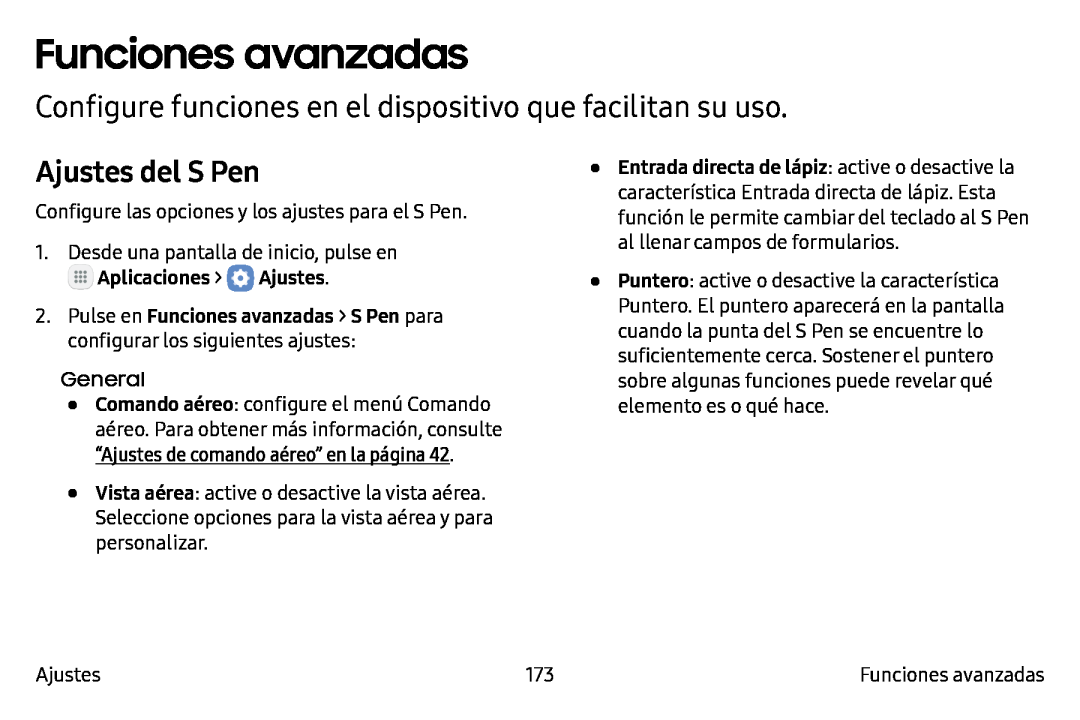 Ajustes del S Pen Galaxy Note7 AT&T