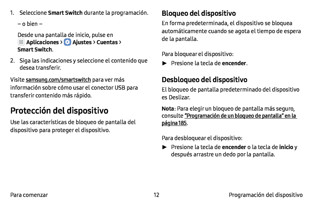 Bloqueo del dispositivo Galaxy Note7 AT&T