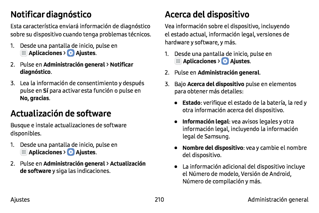 Actualización de software Galaxy Note7 AT&T