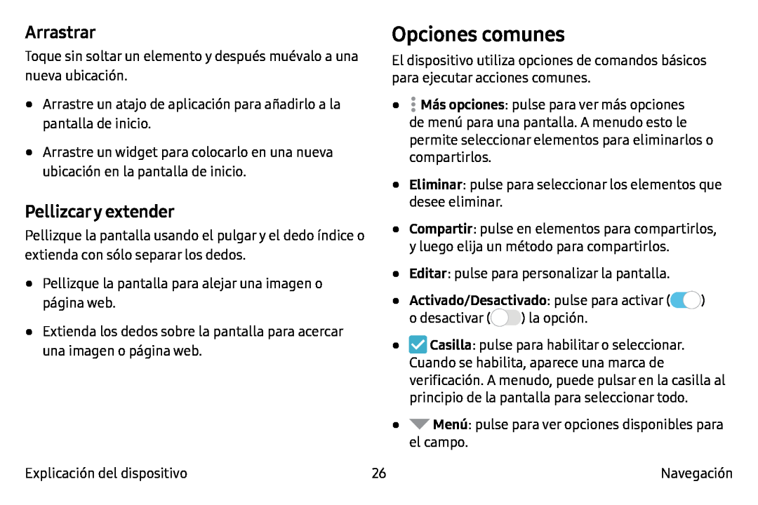 Pellizcar y extender Galaxy Note7 AT&T