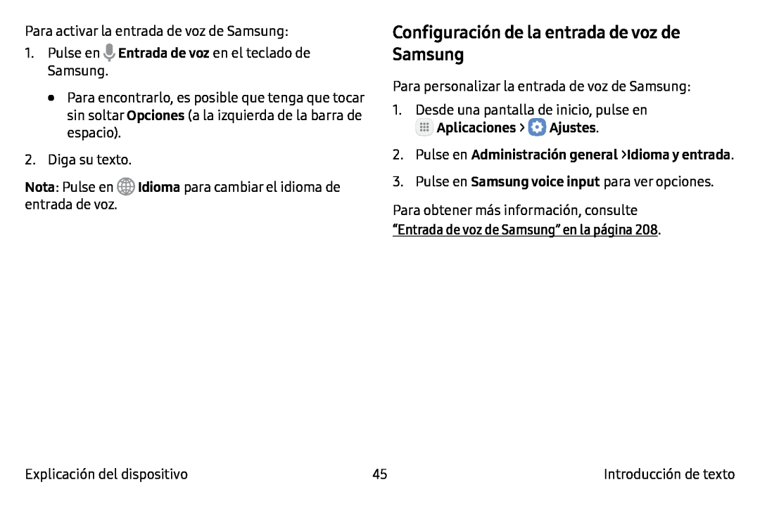 Configuración de la entrada de voz de Samsung Galaxy Note7 AT&T