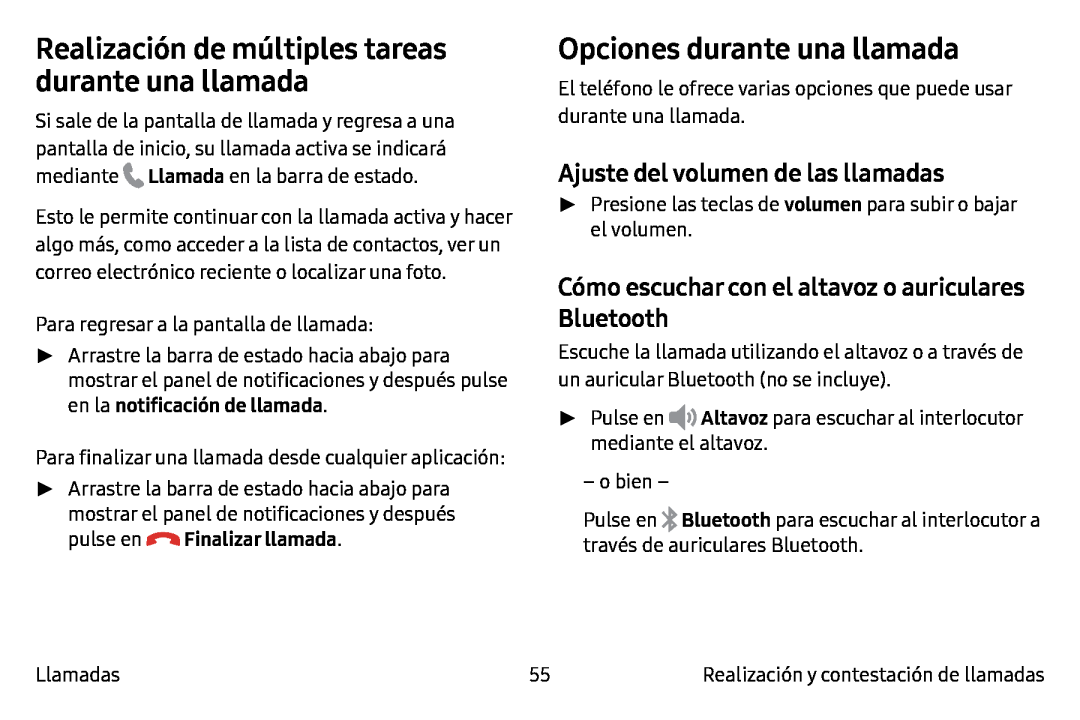 Ajuste del volumen de las llamadas Galaxy Note7 AT&T