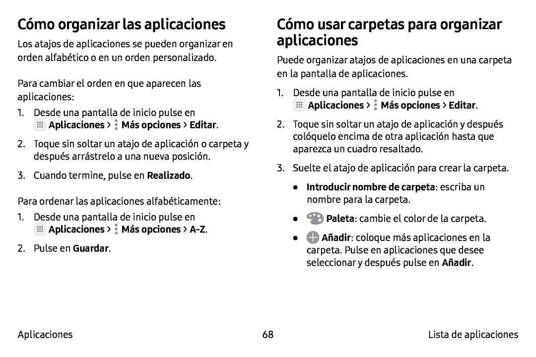 Cómo organizar las aplicaciones Galaxy Note7 AT&T