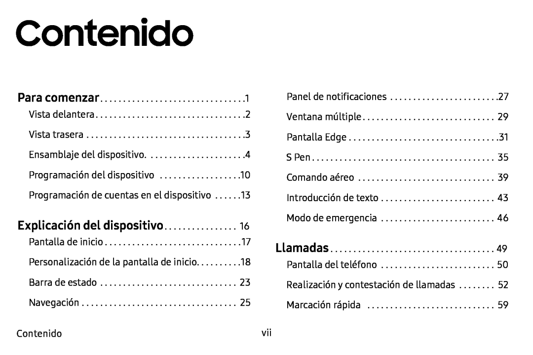 Explicación del dispositivo Galaxy Note7 AT&T