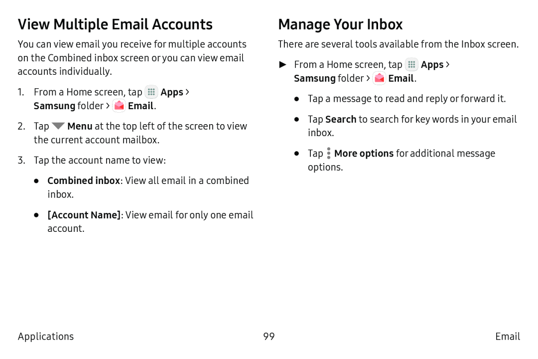 Manage Your Inbox Galaxy Note7 US Cellular