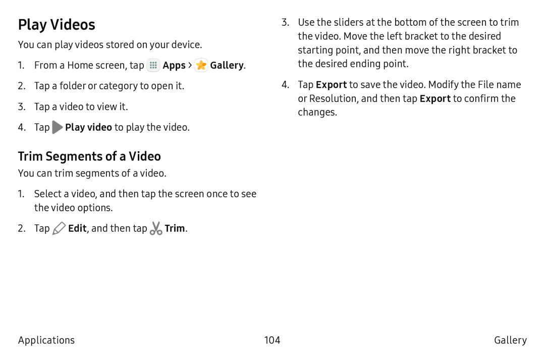 Trim Segments of a Video Galaxy Note7 US Cellular