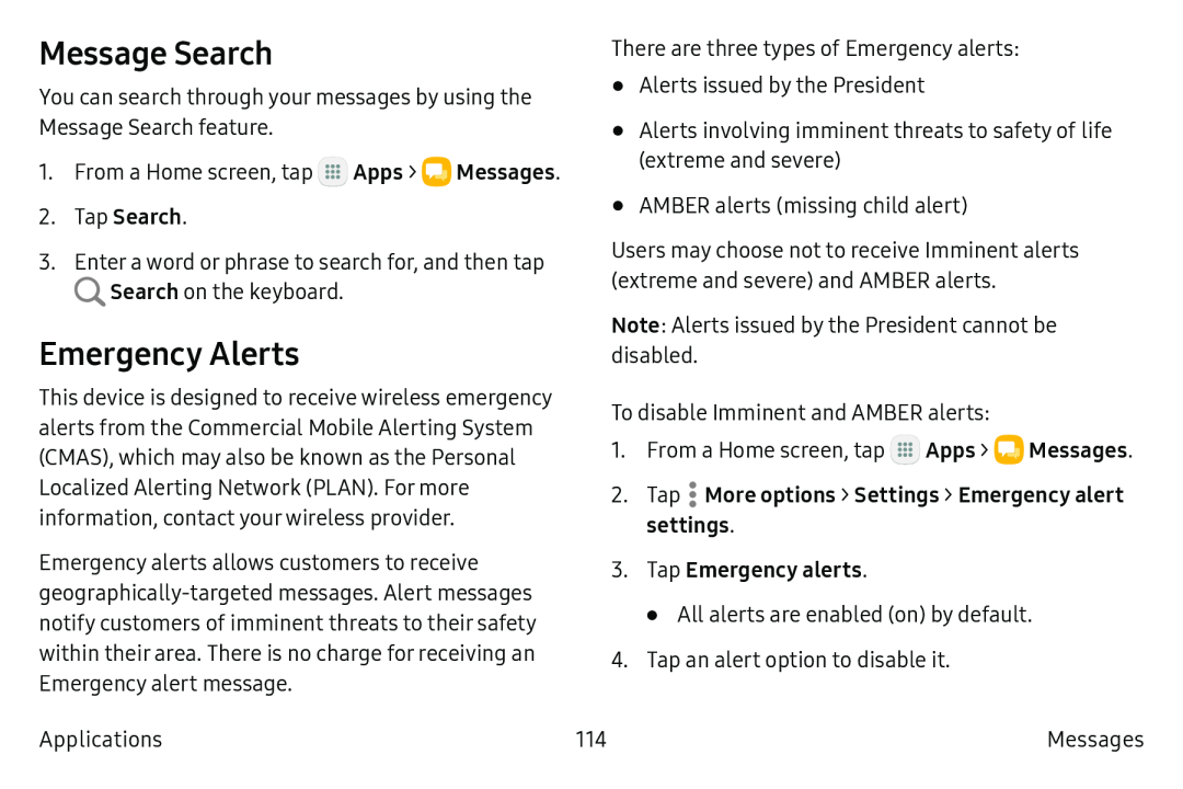 Emergency Alerts Galaxy Note7 US Cellular