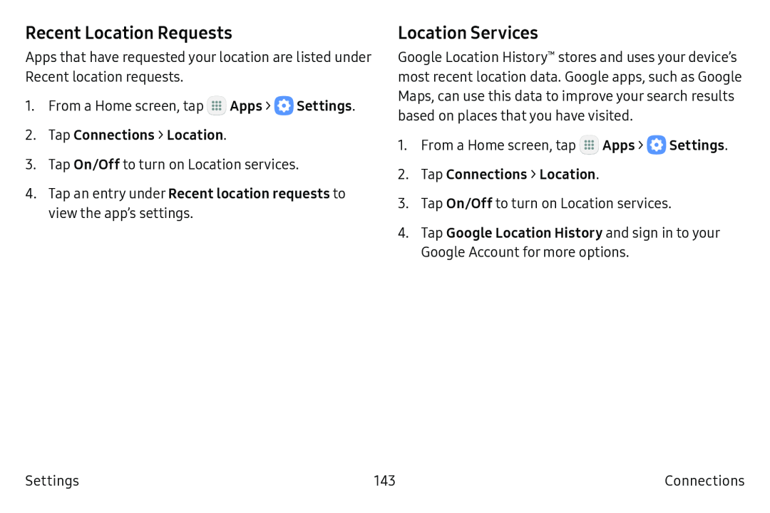 Recent Location Requests Galaxy Note7 US Cellular