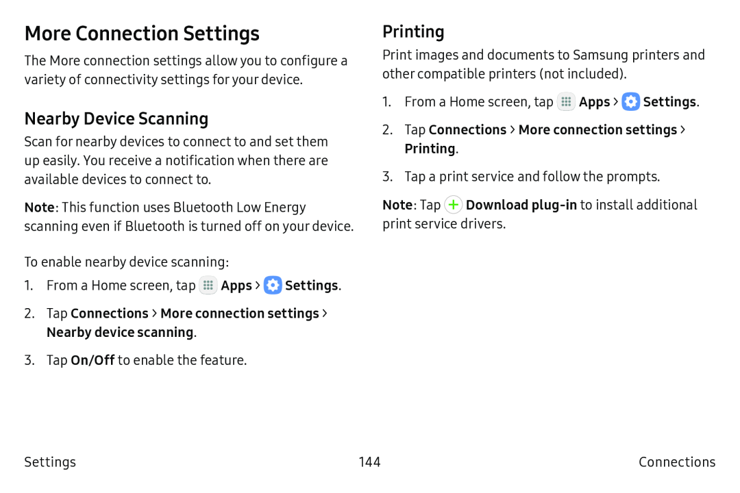 More Connection Settings Galaxy Note7 US Cellular