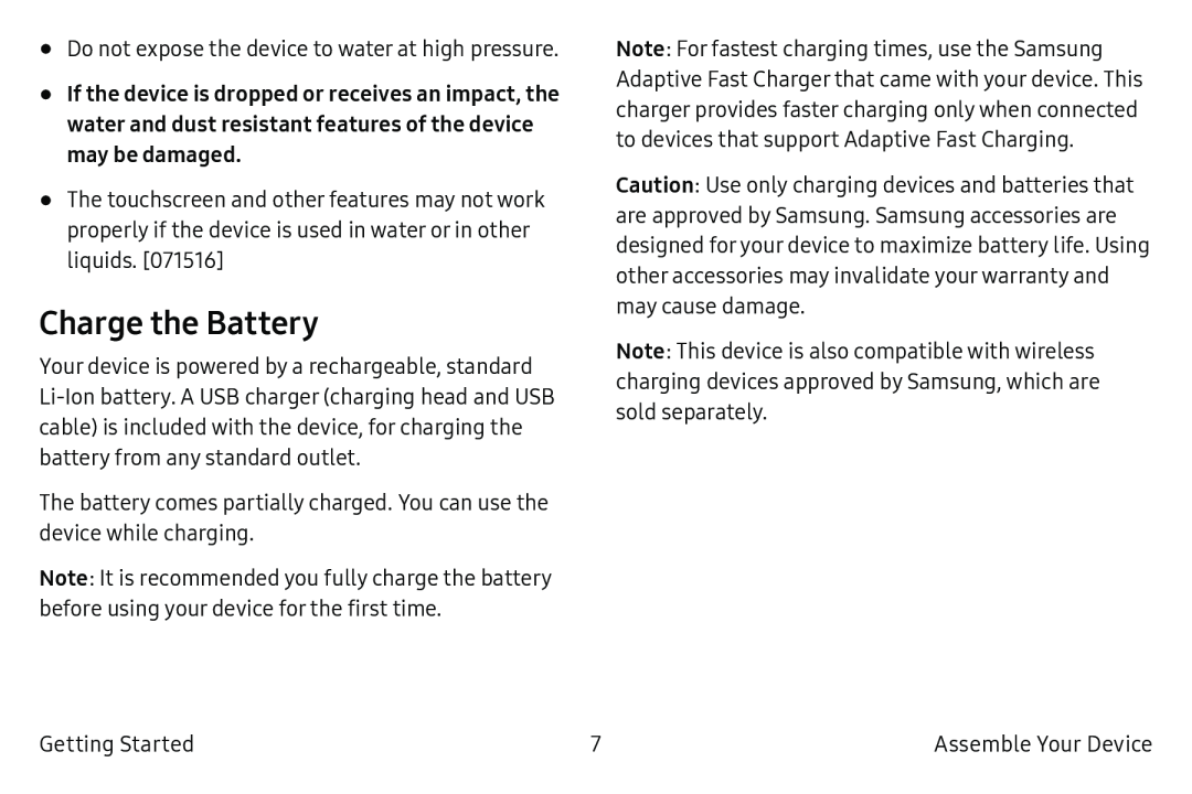 Charge the Battery Galaxy Note7 US Cellular