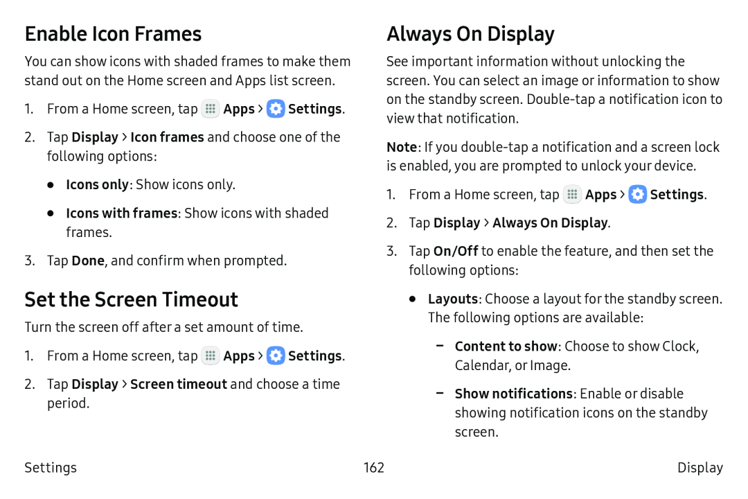 Set the Screen Timeout Galaxy Note7 US Cellular