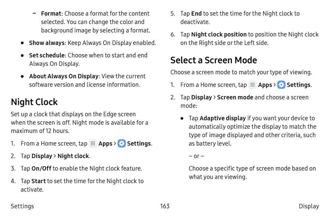 Night Clock Galaxy Note7 US Cellular