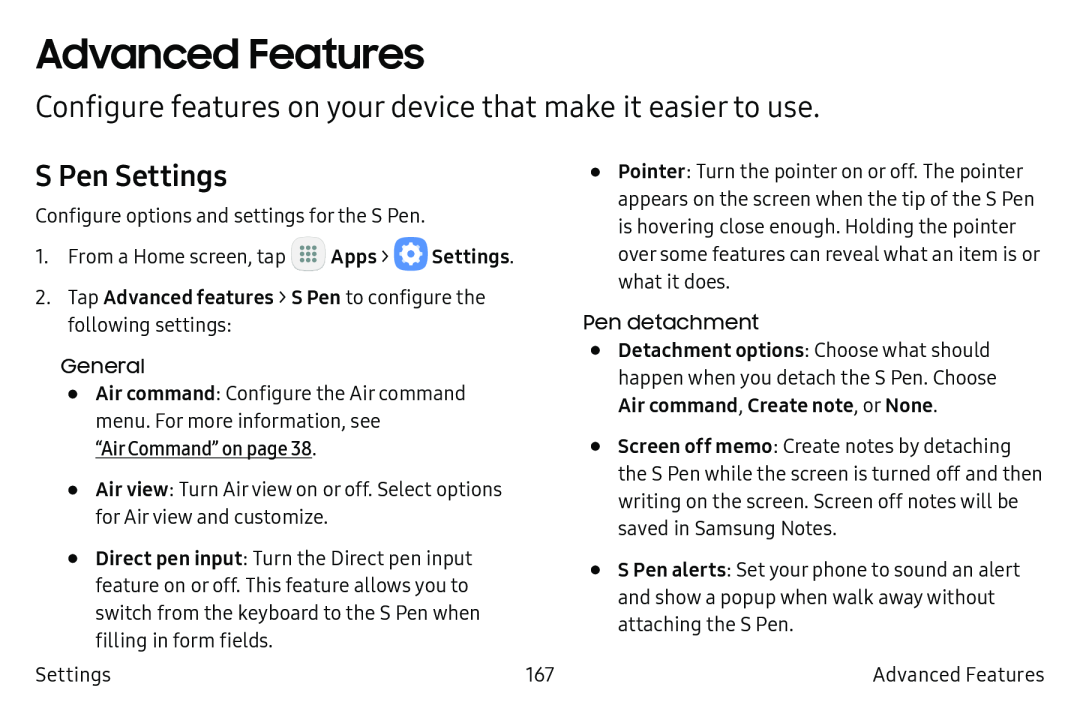 Configure features on your device that make it easier to use Galaxy Note7 US Cellular