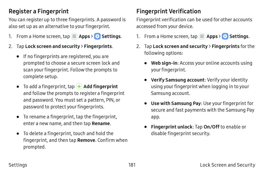 Fingerprint Verification Galaxy Note7 US Cellular