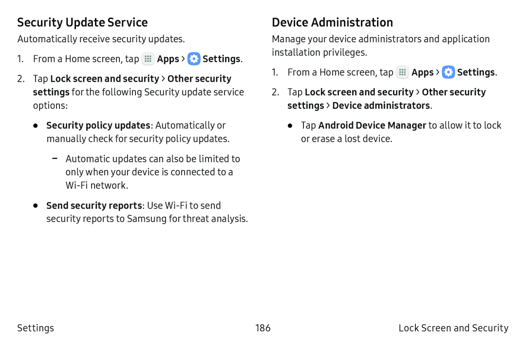 Device Administration Galaxy Note7 US Cellular