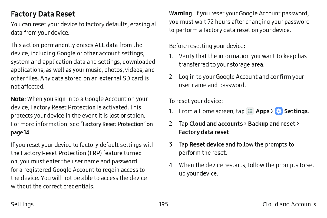 Factory Data Reset Galaxy Note7 US Cellular