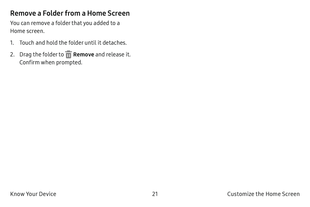 Remove a Folder from a Home Screen Galaxy Note7 US Cellular