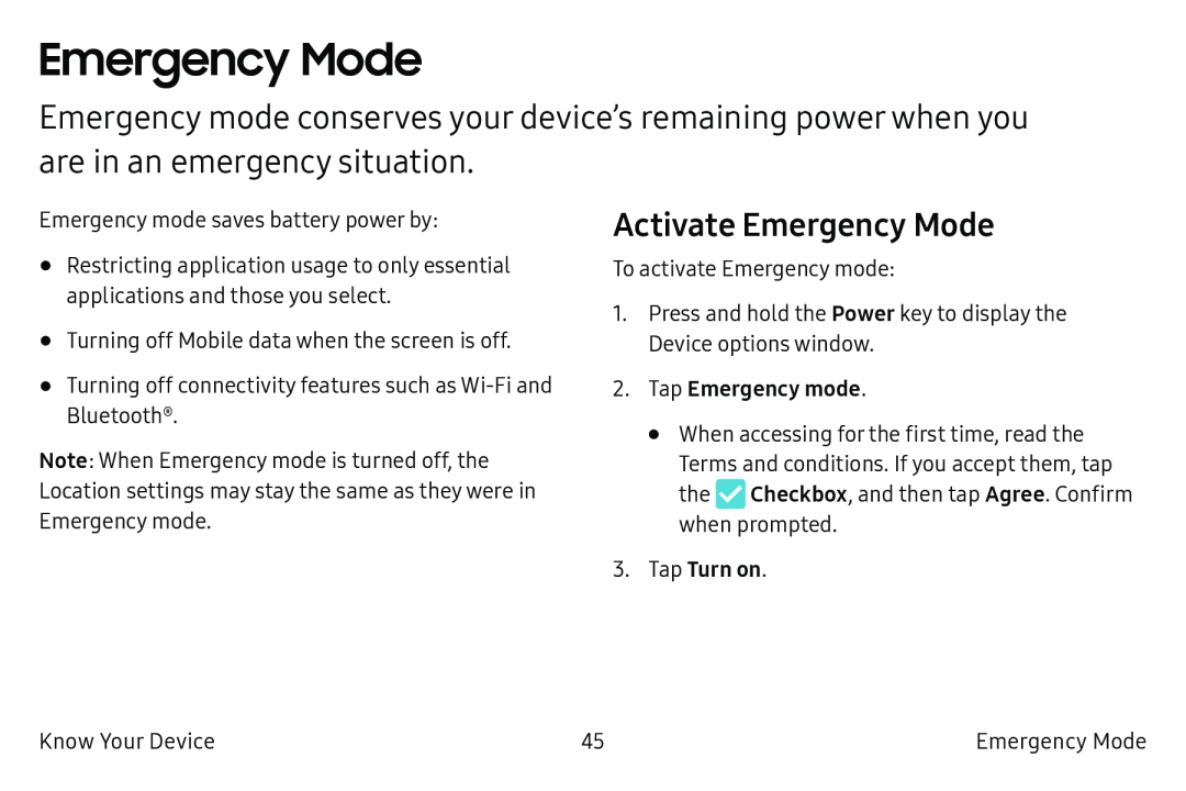 Emergency Mode Galaxy Note7 US Cellular