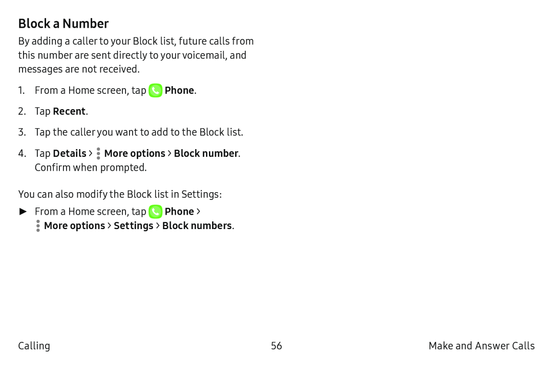 Block a Number Galaxy Note7 US Cellular