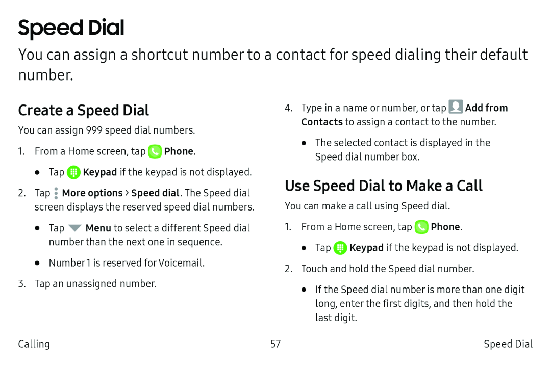 Create a Speed Dial Galaxy Note7 US Cellular