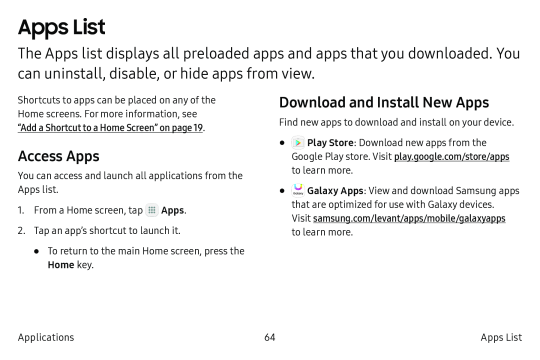 Apps List Galaxy Note7 US Cellular