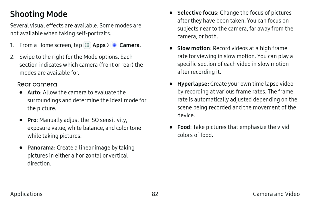 Shooting Mode Galaxy Note7 US Cellular