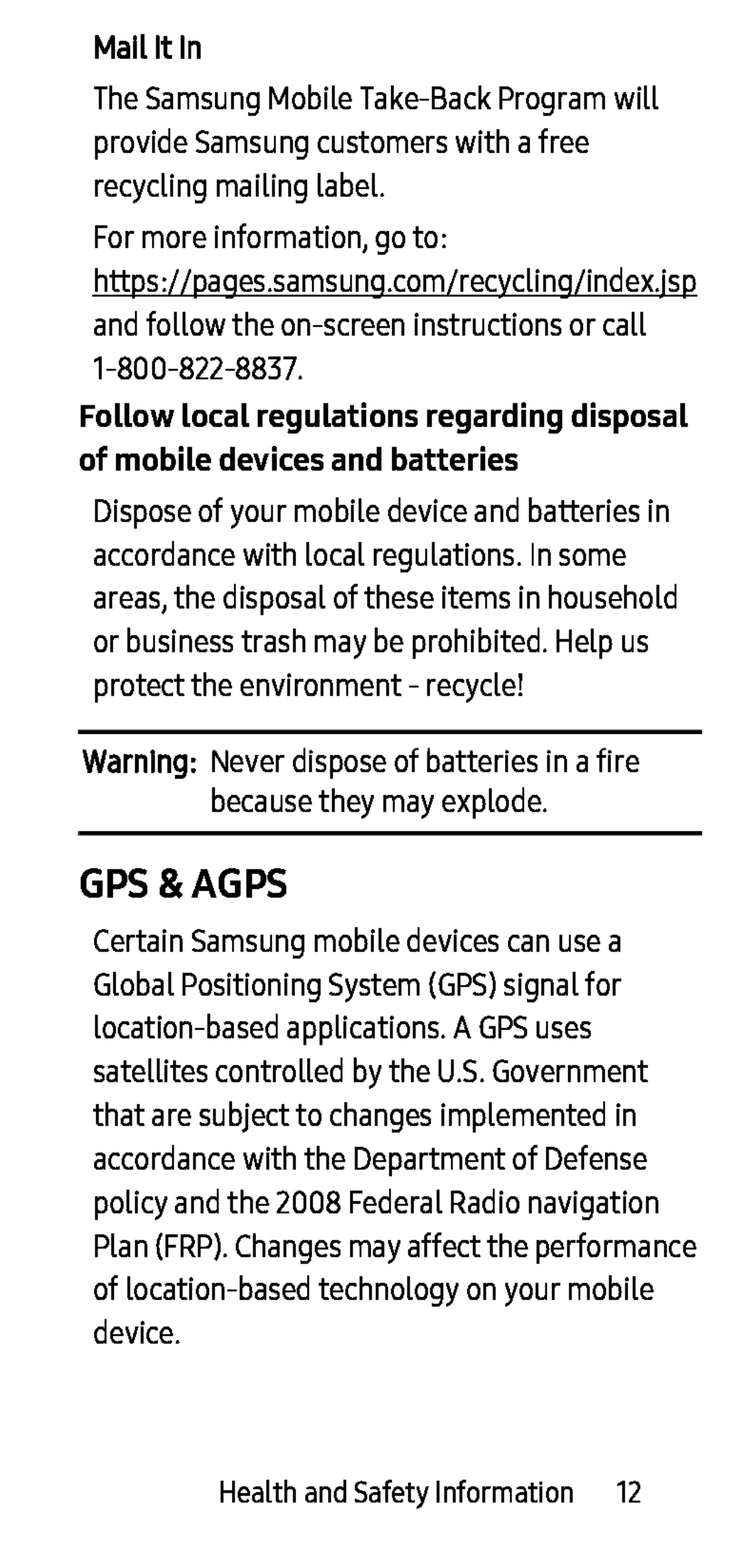 Warning: Never dispose of batteries in a fire because they may explode Galaxy Note7 Verizon