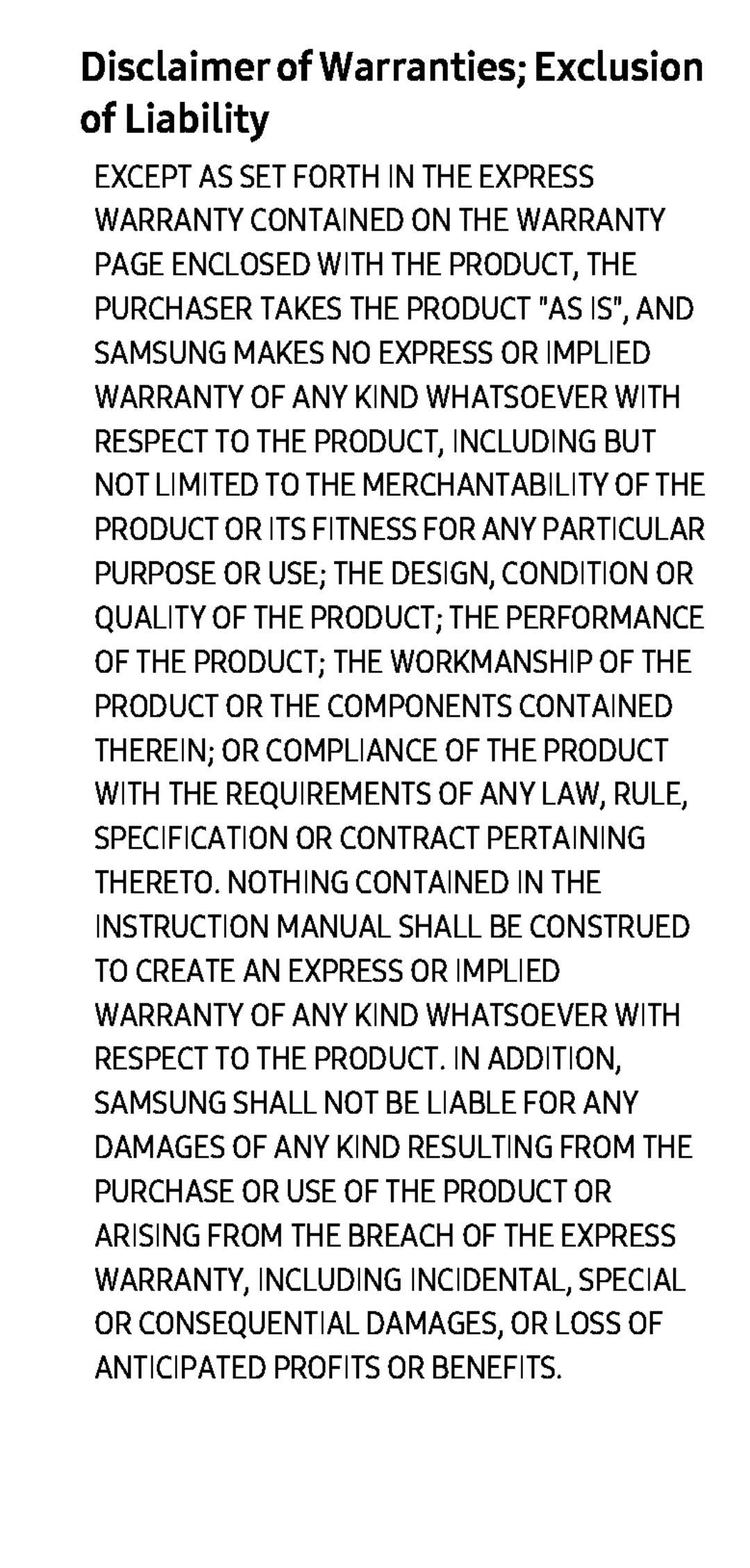 Disclaimer of Warranties; Exclusion of Liability Galaxy Note7 Verizon