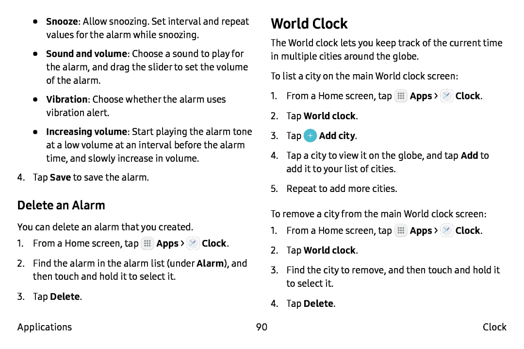 World Clock Galaxy Note7 Verizon