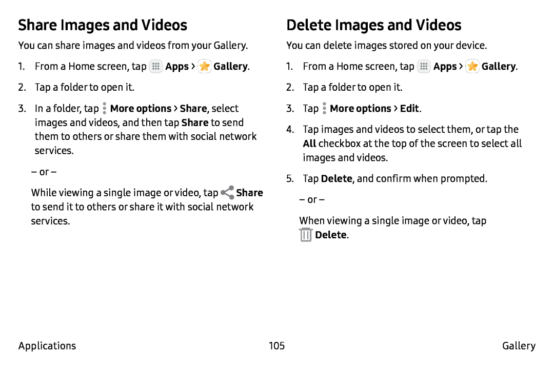 Delete Images and Videos Galaxy Note7 Verizon