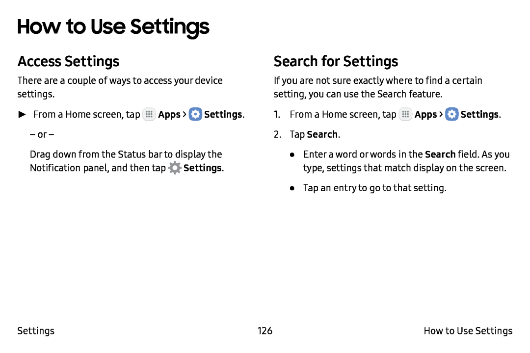 Search for Settings Galaxy Note7 Verizon