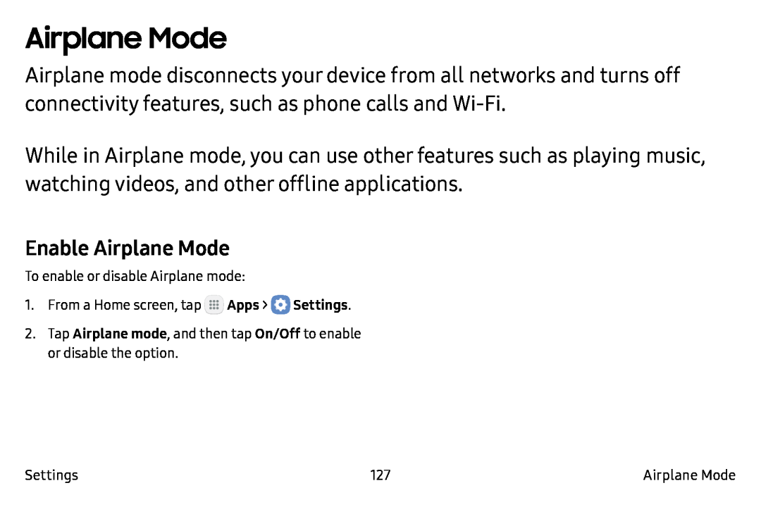 Airplane Mode Galaxy Note7 Verizon