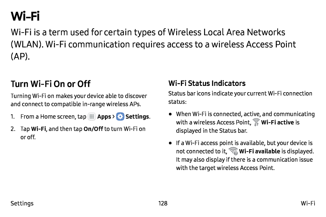 Wi-FiStatus Indicators Galaxy Note7 Verizon