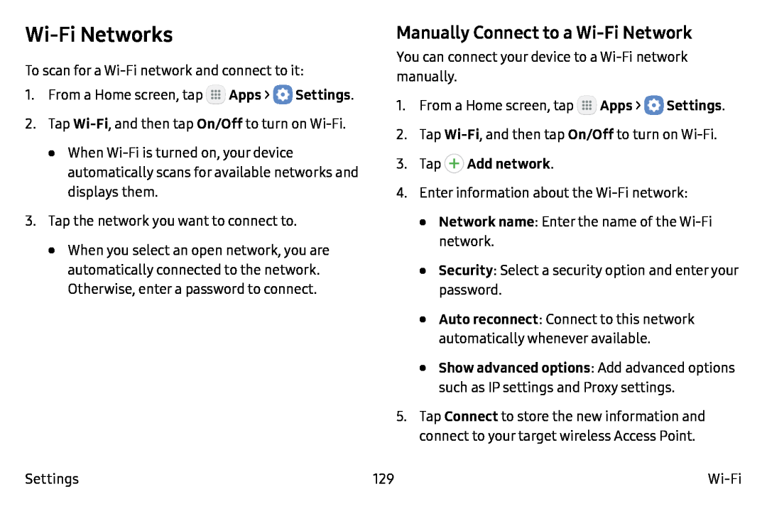 Wi‑Fi Networks Galaxy Note7 Verizon