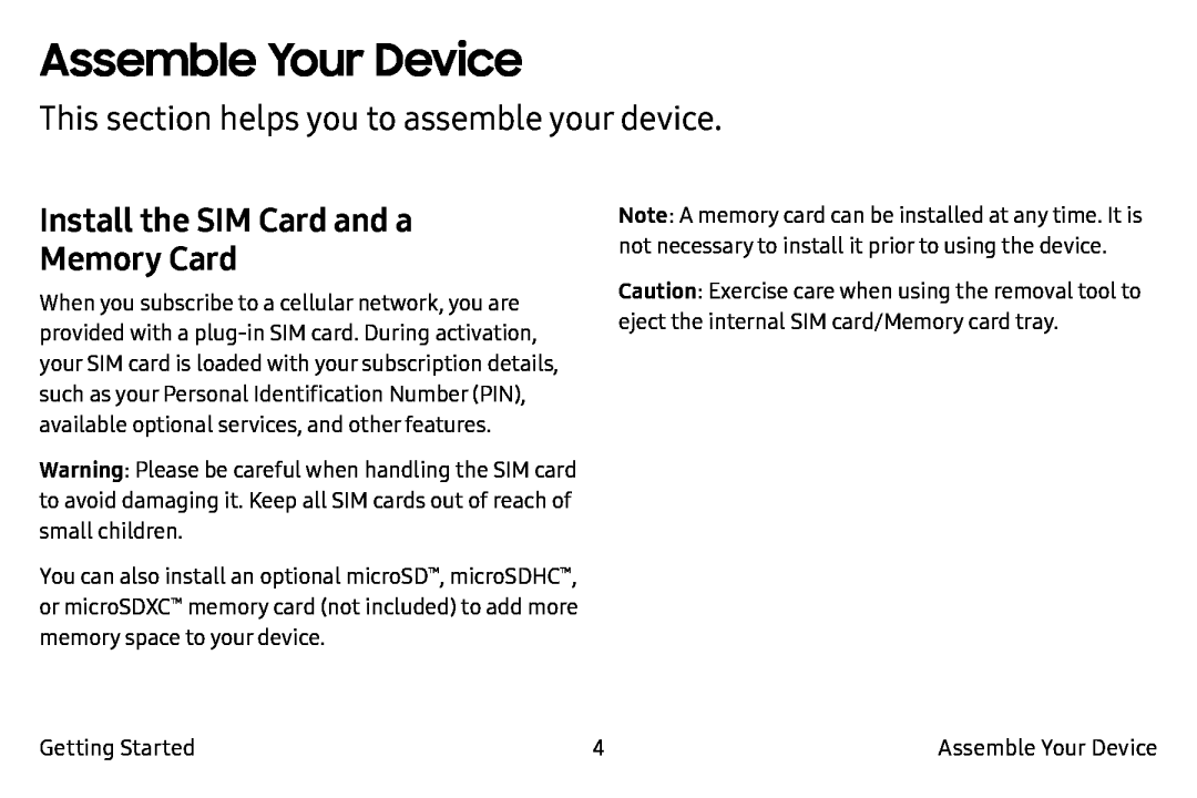 Assemble Your Device Galaxy Note7 Verizon