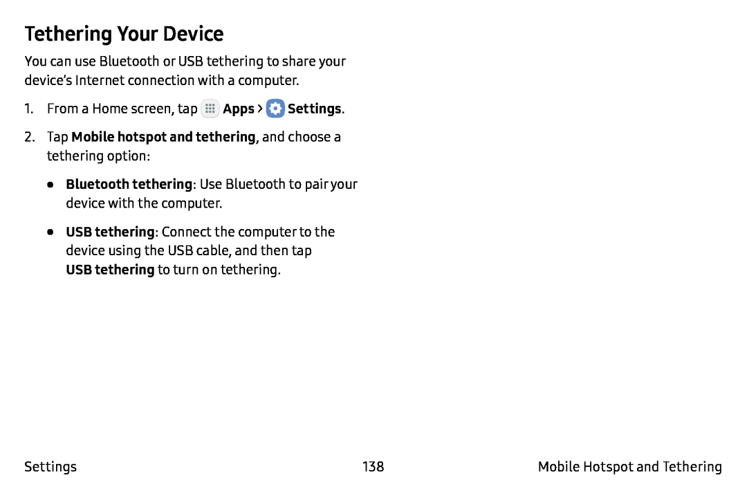 Tethering Your Device Galaxy Note7 Verizon