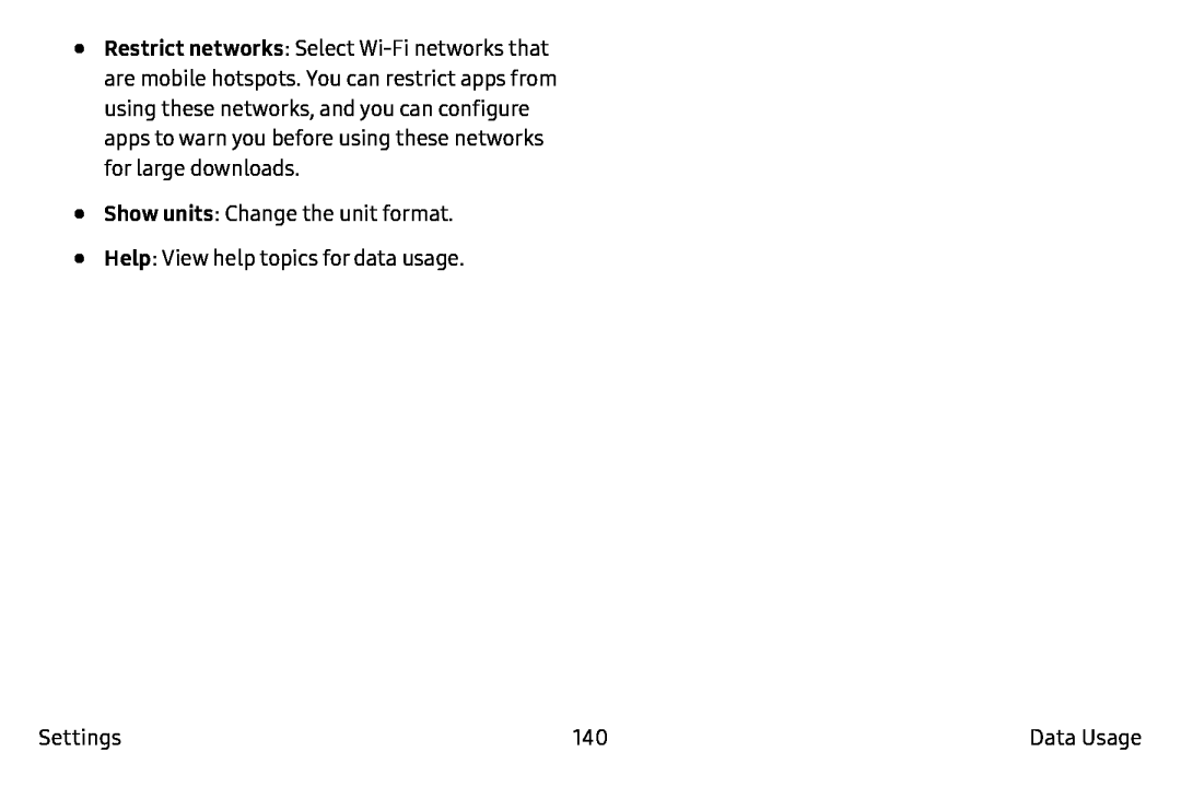 Restrict networks Galaxy Note7 Verizon