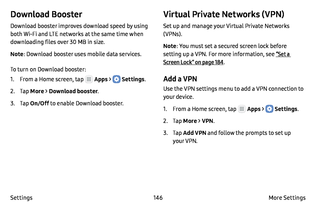 Virtual Private Networks (VPN) Galaxy Note7 Verizon