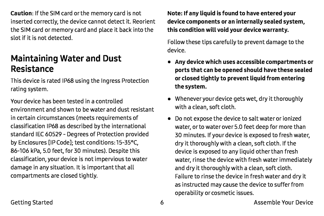 Maintaining Water and Dust Resistance Galaxy Note7 Verizon