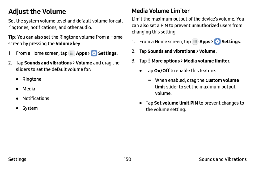 Adjust the Volume Galaxy Note7 Verizon