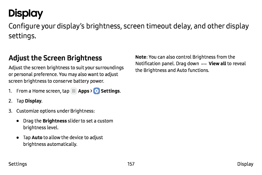 Adjust the Screen Brightness Galaxy Note7 Verizon